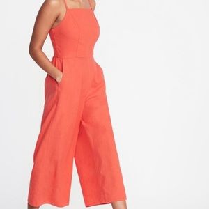 orange petite jumpsuit
